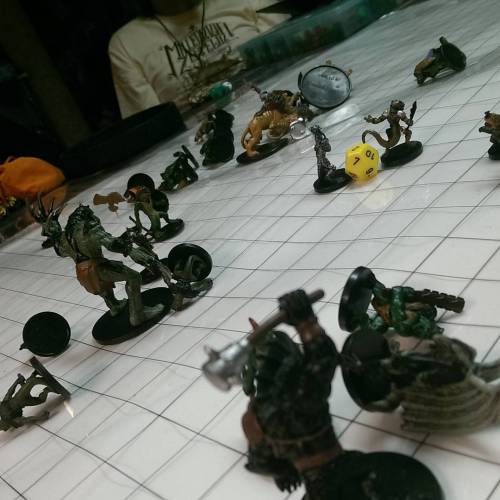 Tense battle action in Dave&rsquo;s Griffingaff game! We&rsquo;re routing evil dragonborn. #