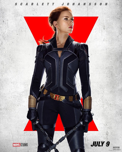 widowsource: New! Black Widow character posters. In theaters and premier access on Disney+ on July 9