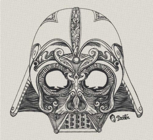 DARTH VADER SHUGAR SKULL T-SHIRT by Carlos Zavala el Docotor