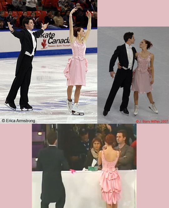 Tessa Virtue and Scott Moirs pretty Golden Waltz costumes at the 2007 Canadian Nationals and 2007 Four Continents. One has to appreciate a good bustle.(Sources: 1, 2 and 3) #Tessa Virtue#Scott Moir#Virtue Moir#Golden Waltz#Waltz#Canada#Figure skating#Ice dance#Bow#Bustle #2007 Four Continents  #2007 Canadian Nationals #2006–2007