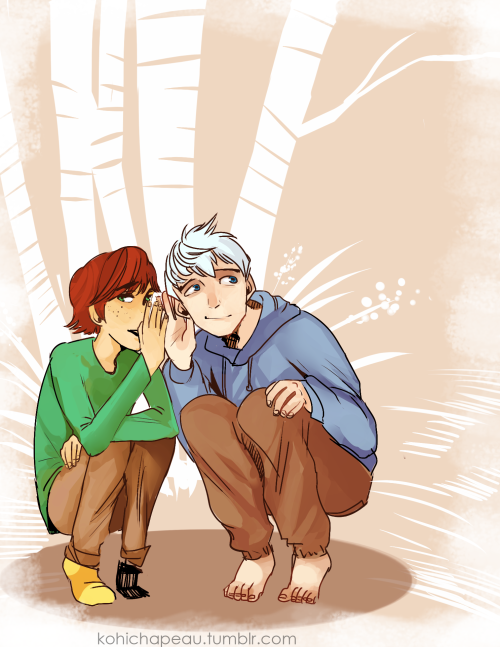 kohichapeau:Reblog and write what you think Hiccup is whispering to Jack!So yeah I haven’t drawn in 