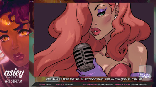 asieybarbie:asieybarbie:LIVE: Art Stream. Jessica Rabbit Pt. 2  twitch.tv/asieybarbie (Music: O