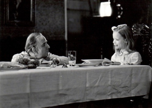 ingmarbergman-rare:Ingmar Bergman with his daughter Linn Ullmann on the set of Autumn Sonata 1978