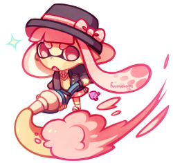 fluffysheeps:  My most recent squid commissions from my twitter ✧٩(ˊωˋ*)و✧ First two are chibis!! 