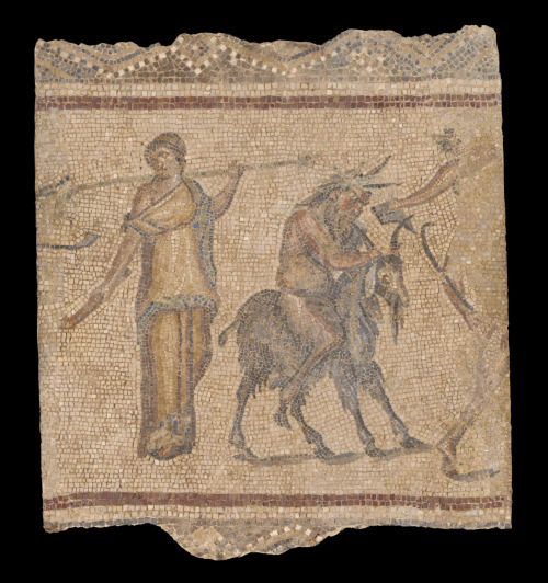 theancientwayoflife:~Mosaic Fragment with a Dionysiac Procession.Date: A.D. late 2nd–early 3rd centu