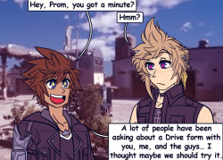 destiny-islanders:  Lots of messages in my inbox about what a Drive Form with Sora and the Chocobros would look like… There’s a fine line between “aesthetics” and “aesthetically pleasing…”A follow-up to this doodle right here.