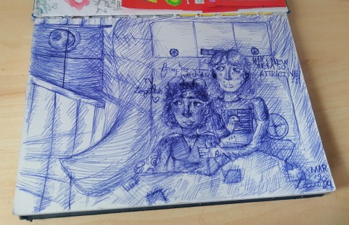  Warren & Shrignold Drawing I Did With A Blue Ball-point Pen 🌼💞