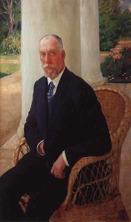 Artist-Kustodiev:portrait Of Baron N.k.fon Mecca, 1912, Boris Kustodiev