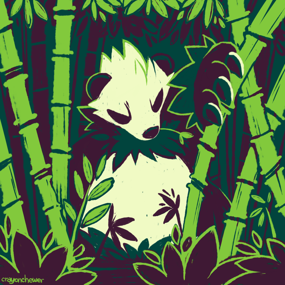 crayonchewer:  POKEDDEXY Day 2: Dark -  Pangoro I LOVE PANDAS!!! And Pangoro holds
