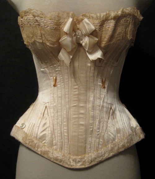 highvictoriana-blog: Parisian wedding corset by Madame Pollan, 46 Rue de Lafayette, c. 1880.