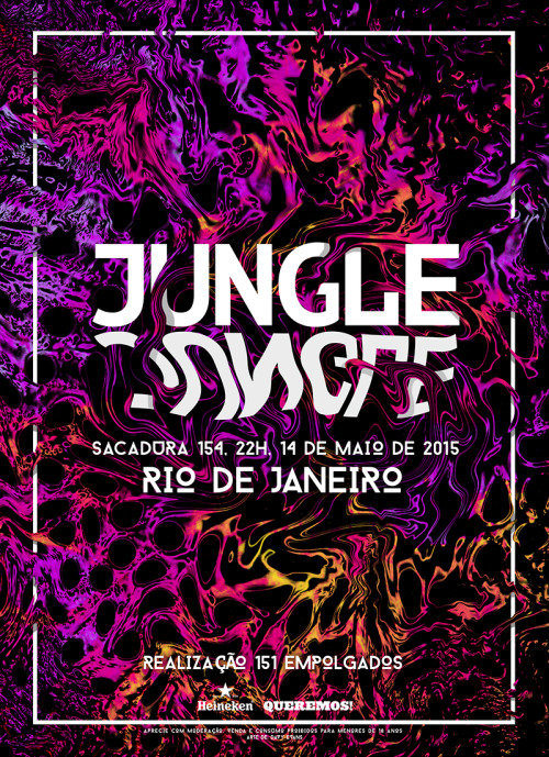 designersof: Poster design for Queremos Festival to promote Jungle playing Rio De Janeiro.www.davyev
