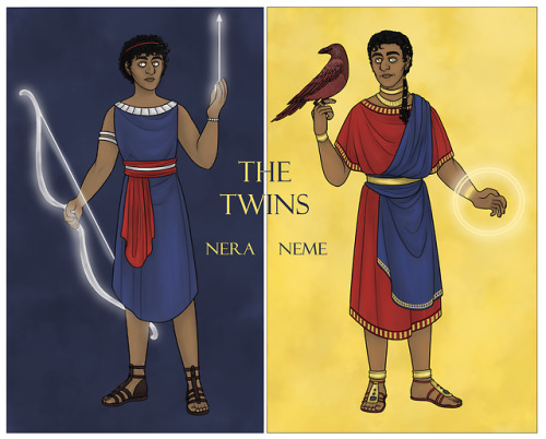 OC portraits: The Twins of the SkyNera and Neme, the Evenstar and the Morningstar.