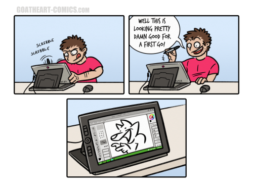 crazy-go-lucky: goatheart-comics: GHC #12 - Tools of TradeTraditional and digital media don’t 