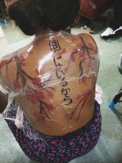 ahieun:  In love with my back tattoo! Took