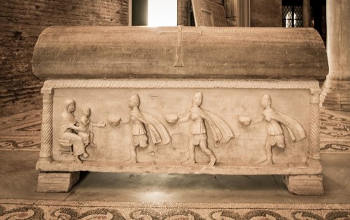 The Sarcophagus of Isachius (otherwise known as Isaac the Armenian) from the Basilica of San Vitale 