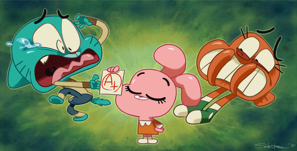 Gumball and Darwin design fan art with references I used : r/gumball