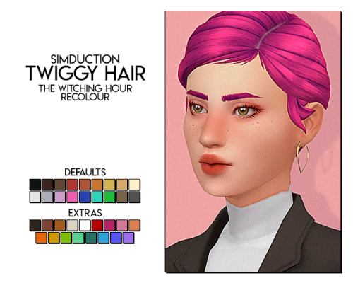 witching hour recolour - twiggy hair by @simductionthe mesh is required dl (sfs)