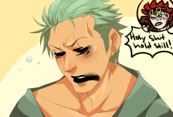 Askdrunkzoro:  (( Metal!Zoro Is My Fav, I Hope You Know This. Gawd Love It. ))  Excuse