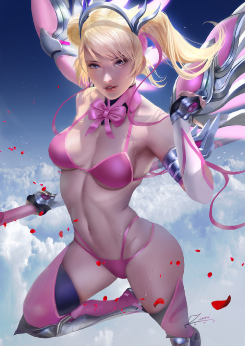 zumidraws: The alternative version of Pink Mercy >www.patreon.com/zumi NSFW Preview can b