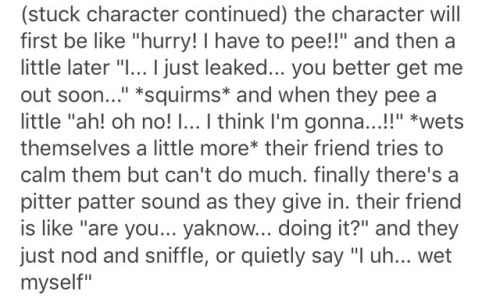 Omg yesss that’s so unfortunate for the stuck character 💛😩 but I love it!!