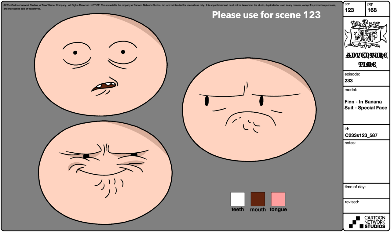 selected character model sheets from The Thin Yellow Linecharacter &amp; prop