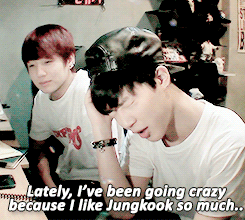 jung-koook:    jimin can’t deal with his love for kookie~ trans   