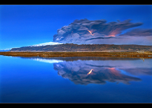 Ash Cloud - Eyjafjallajokull Eruption by orvaratli on Flickr.