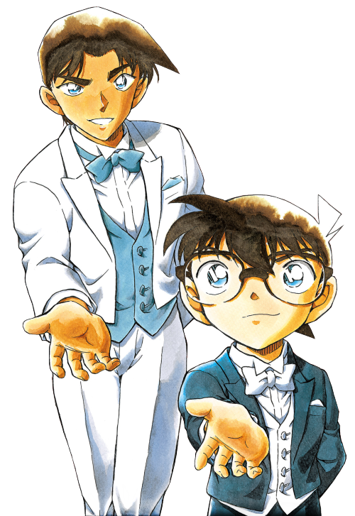 shin-red-dear: Heiji and Conan invte you to a dance. Who will you choose ? ;) Transparent version, f