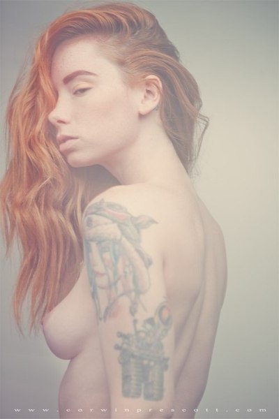 barebutchbush:  Hattie Watson  Love the tat!