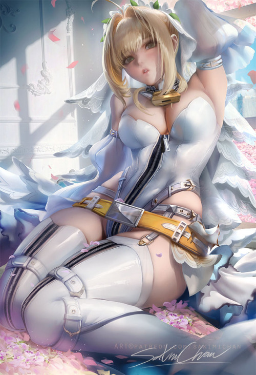 cyrail:  sakimichan:  nero claudius bride from GrandFateOder <3 Really love this servant so here she is ! nude,PSD+3-4k HD jpg,steps, etc>https://www.patreon.com/posts/14335926    Featured on Cyrail: Inspiring artworks that make your day better