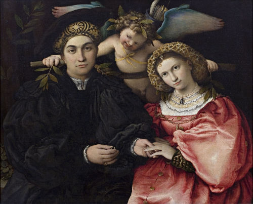 Portrait of Marsilio Cassotti and his wife Faustina by Lorenzo Lotto,1523