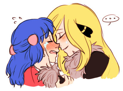 last doodle for 2nite  cynthia is having trouble consoling dawn while shes weeping