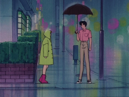 sailorfailures: It’s been raining all day today… time for a sailor moon rainy mood