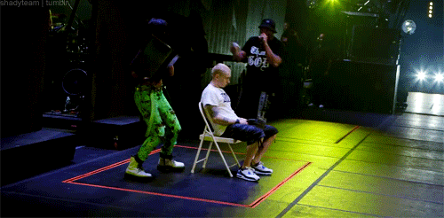 shadyteam:  Eminem doing the ALS ice bucket challenge live at The Monster Tour [x]