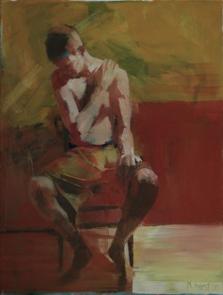 youngmaleart:    Mark Horst  “Seated figure no. 13″