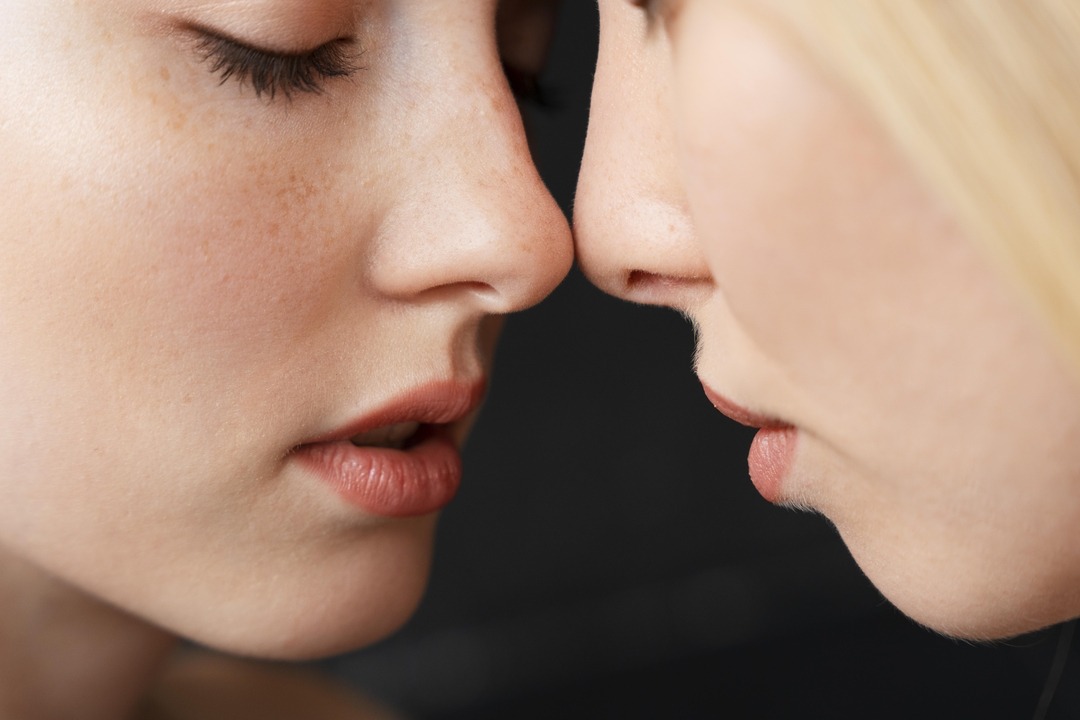 Lesbian collection. Поцелуй носами как называется. Girls Kiss nose in nose.