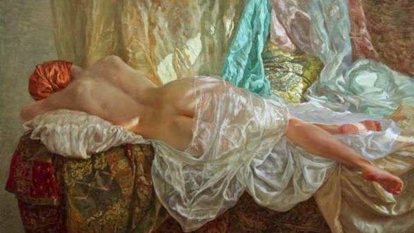 artbeautypaintings:  Odalisque - Anatoly Korobkin 