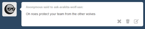 ask-arakita-wolf-san:  “We beat them up together. Well, except for Manami. He was late, as always.” pt1