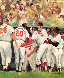 Orioles Dugout - detail from 1971 World Series program.