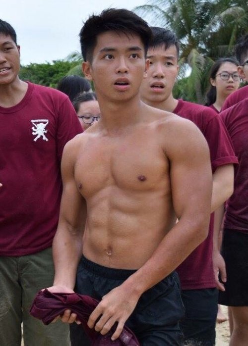 sjiguy:  hbst-v: So this is the guy who was caught filming girls showering in NUS. Even though he was a naval diver and he is hot & cute, he can’t escape the fact that he has committed a crime and he is being condemned by the victims and many other
