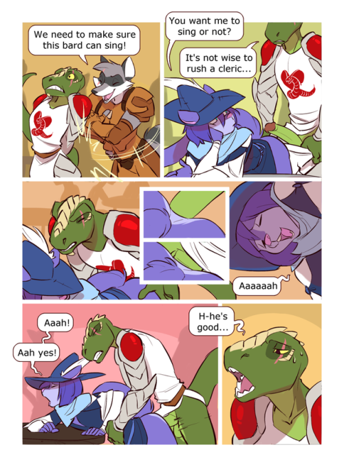 yolldragon:  furry-gay-comics: “Making the Bard Sing” by  Viktria    http://www.furaffinity.net/user/viktria/ http://www.furaffinity.net/view/24020306  u