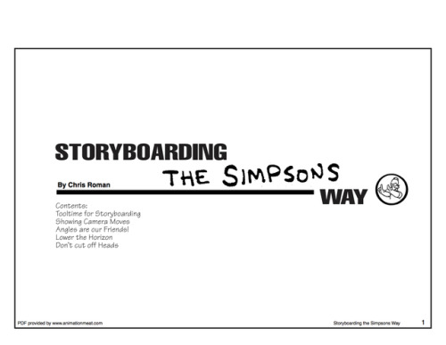 Storyboarding: The Simpsons way. (But of course these tips are valuable to anyone who does visual st