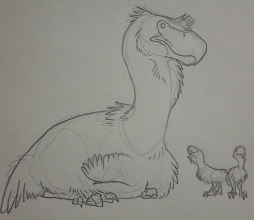 Honest to god real quality pictures will resume tomorrow.Just a quick sketch today for Dinovember Da