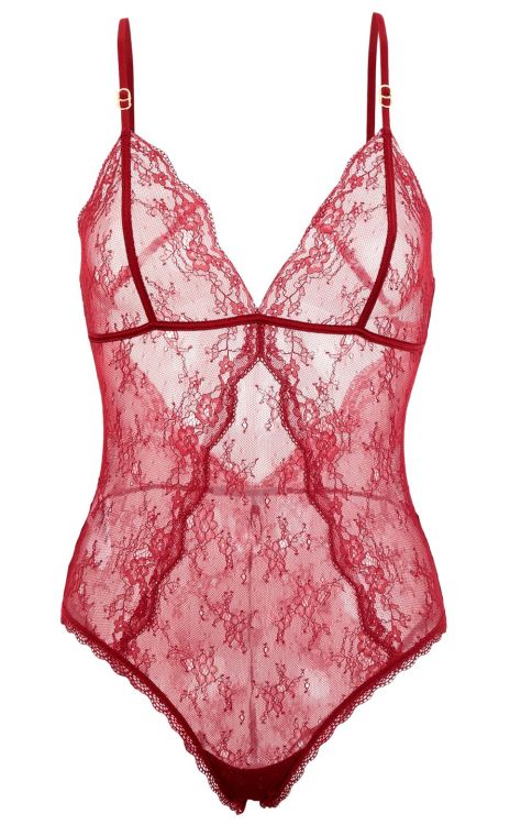 Stella McCartney | Anna Blooming • bodysuit in lace + silk straps | Fall Winter 2020-21