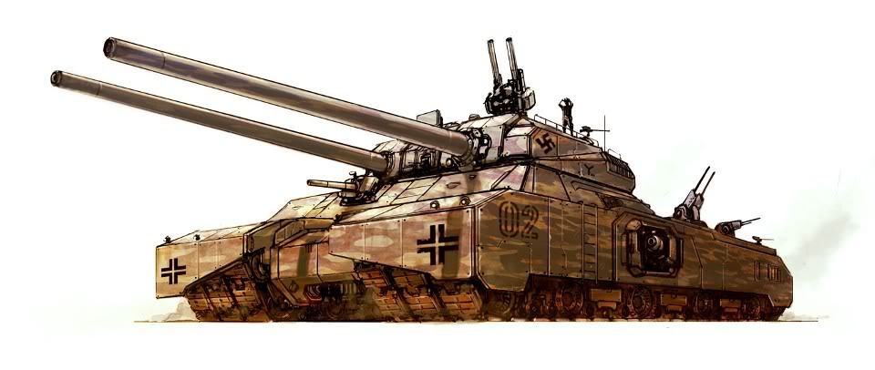 ratte 1000 - designed in 1942 by Krupp with the approval of Adolf Hitler, the project was canceled by Albert Speer in early 1943 and no tank was ever completed