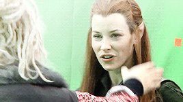 armitageking:The Hobbit behind the scenes: Evangeline Lilly as Tauriel