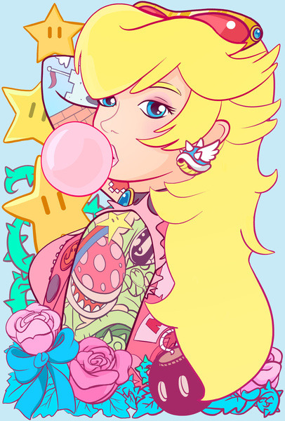 insanelygaming:  Punk Peach Prints available on Society6 Created by LookHUMAN