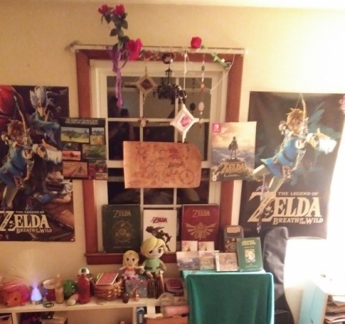 heres my room! obviously a zelda fan…