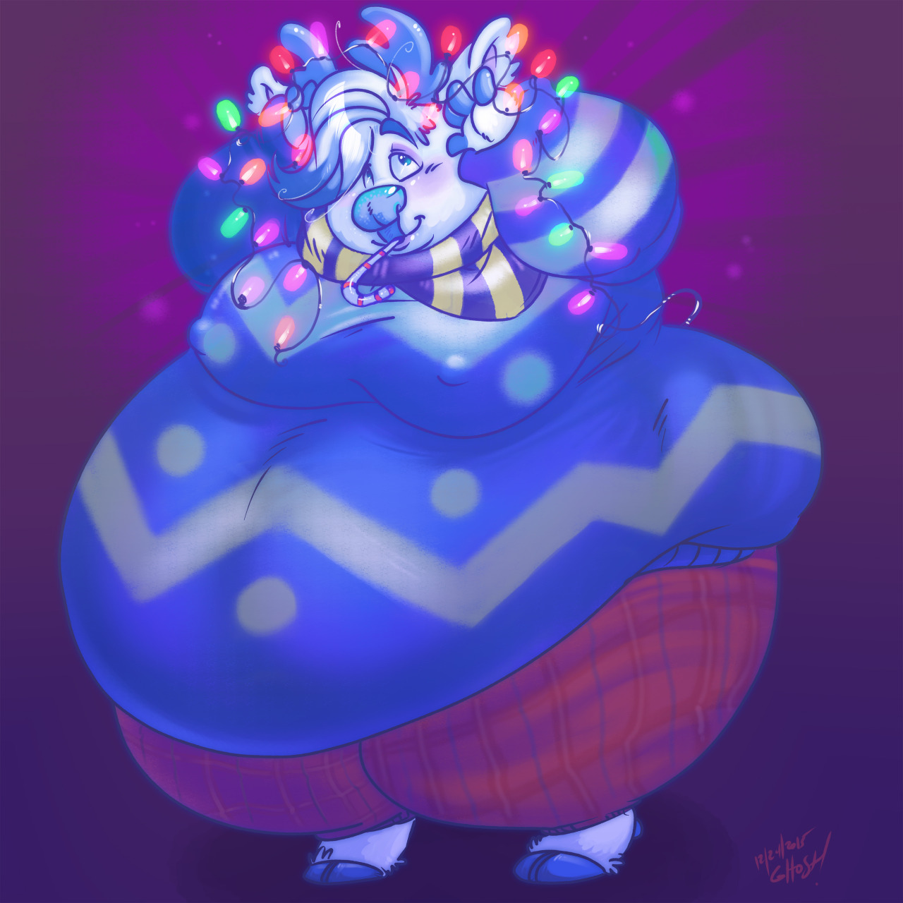 ghostbellies:  Commission for Apathetic! Kodadeer is decked out and ready for the