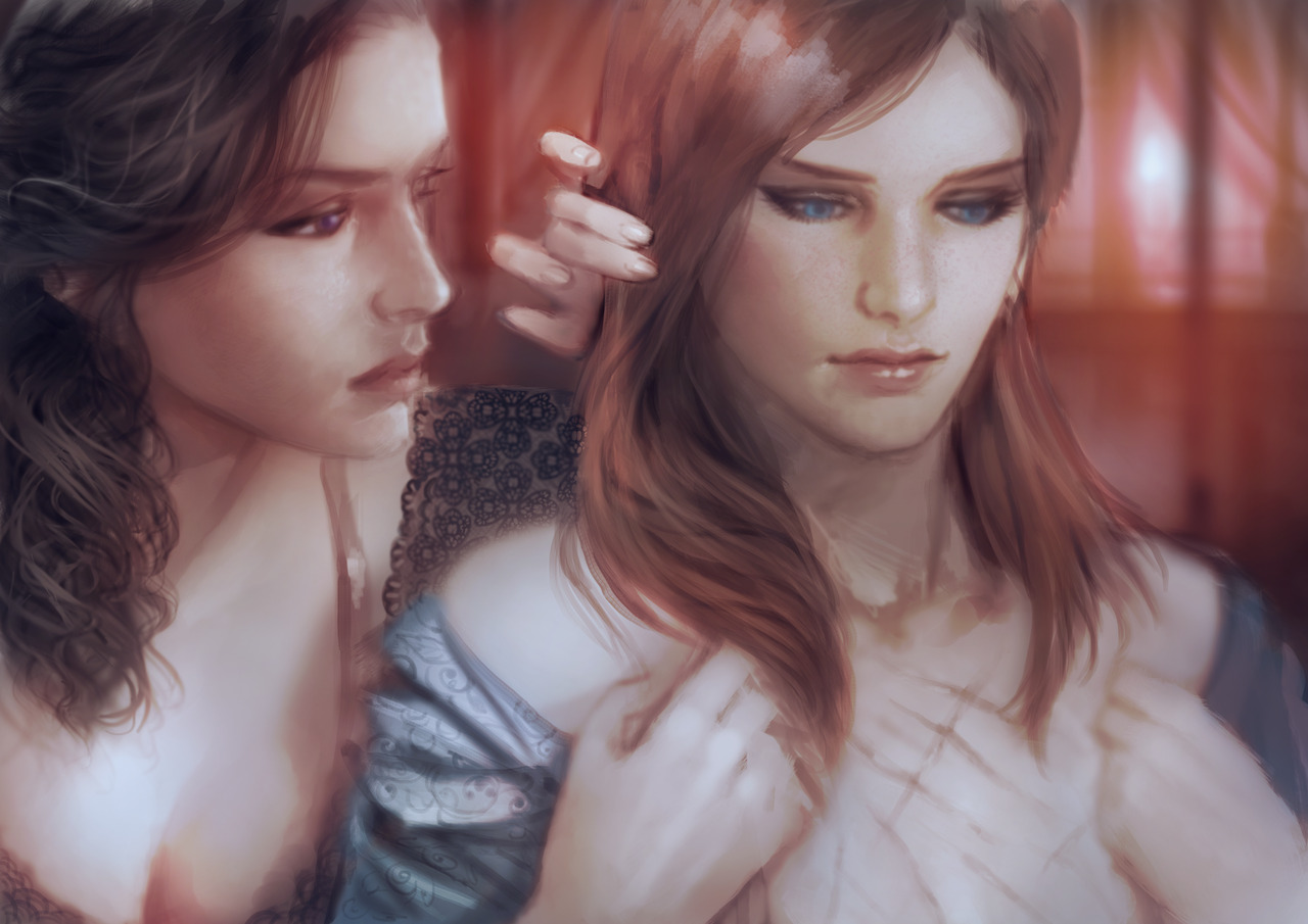 atutcha:  One of my favorite ships!! triss and yennefer during their recovery time